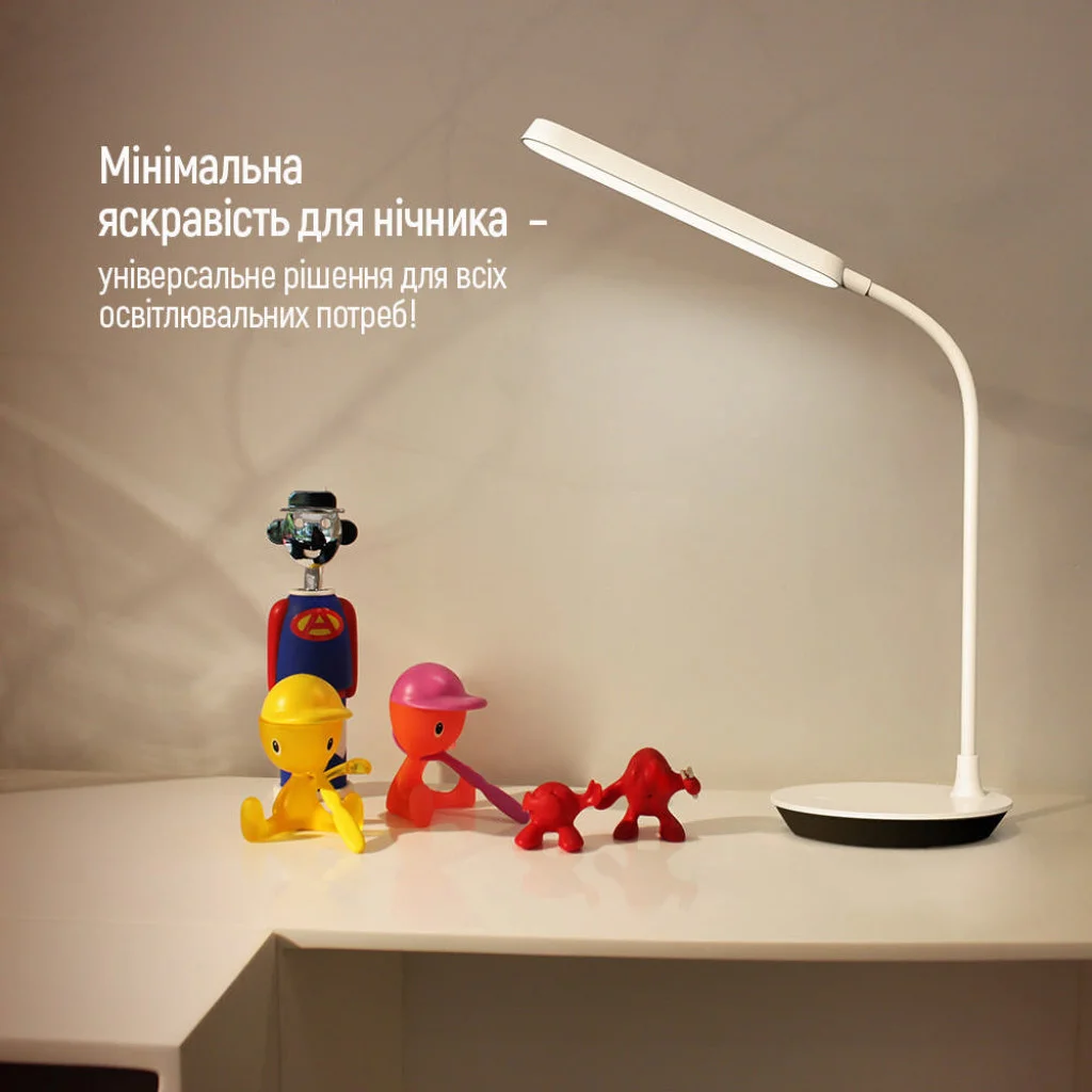 Настільна LED лампа ColorWay Portable & Flexible 360 із вбудованим акумулятором біла (CW-DL12FB-W)
