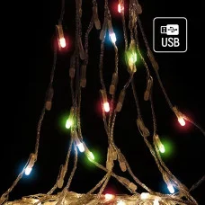 Світлодіодна гірлянда-каскад СolorWay LED 126 9x1.5м (8 функцій) різнокольорова USB (CW-G-126L91CUMC)