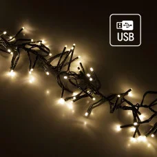Світлодіодна гірлянда-мішура СolorWay LED 150 5м (8 функцій) теплий колір USB (CW-G-150L5U)