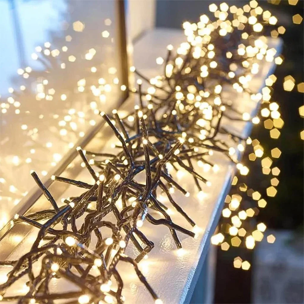 Світлодіодна гірлянда-мішура СolorWay LED 320 10м (8 функцій) теплий колір USB (CW-G-320L10U)