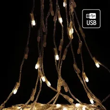 Світлодіодна гірлянда-каскад СolorWay LED 98 7x1.5м (8 функцій) теплий колір USB (CW-G-98L71CU)