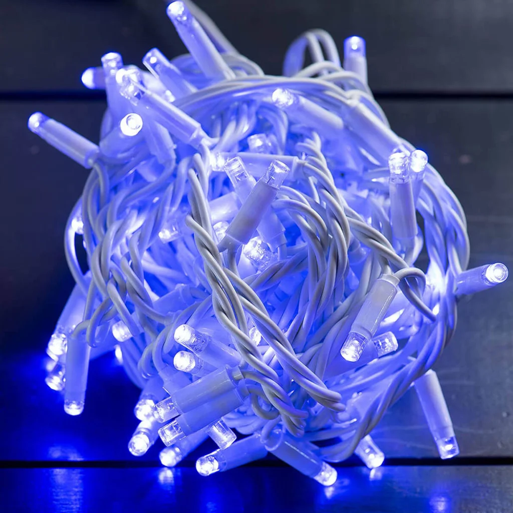 Світлодіодна вулична гірлянда СolorWay 100 LED (IP65) 10 м Блакитне світло (CW-GO-100L10BL)