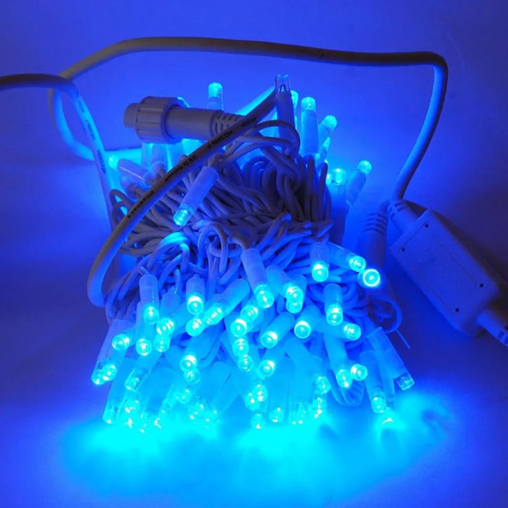 Світлодіодна вулична гірлянда СolorWay 100 LED (IP65) 10 м Блакитне світло (CW-GO-100L10BL)