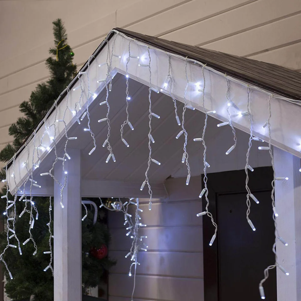 Світлодіодна вулична гірлянда СolorWay Бахрома 192 LED (IP44) 6 м x 0.6 м Холодний білий (CW-GOF-192L66VCW)