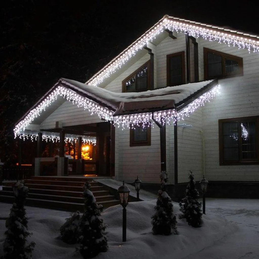 Світлодіодна вулична гірлянда СolorWay Бахрома 192 LED (IP44) 6 м x 0.6 м Холодний білий (CW-GOF-192L66VCW)
