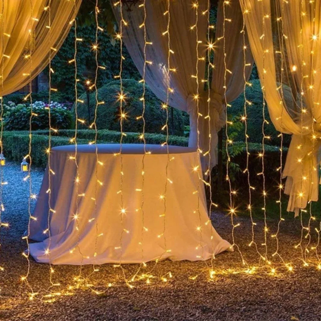 Світлодіодна гірлянда СolorWay штора завіса 3x2м 240LED USB теплий колір (CW-GW-240L32U)