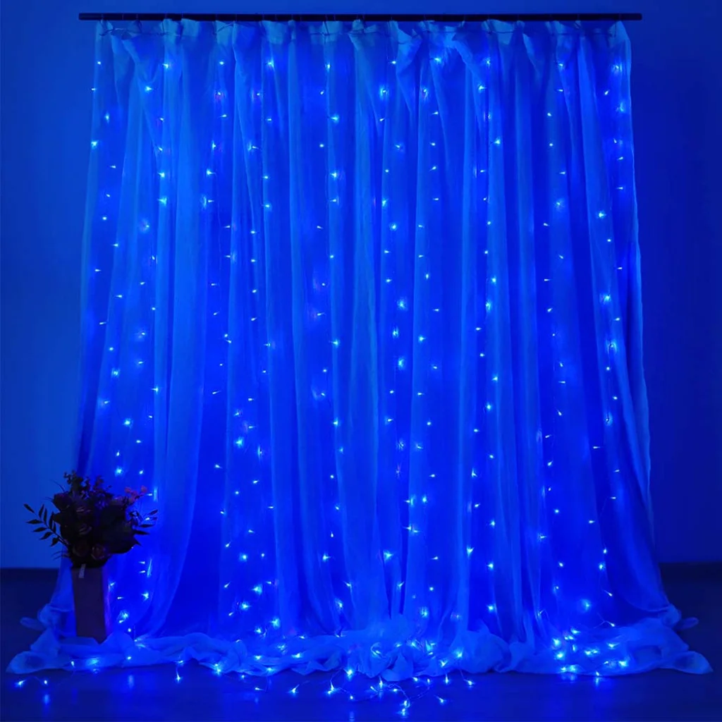 Світлодіодна гірлянда СolorWay штора-завіса (водоспад) 300 LED 3 x 3 м 220 В Синя (CW-GW-300L33VWFBL)