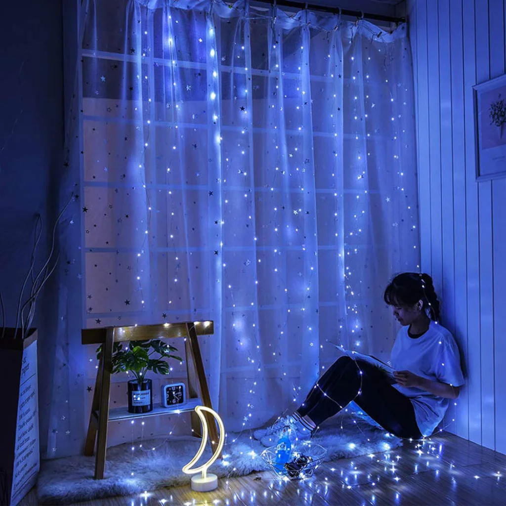 Світлодіодна гірлянда СolorWay штора-завіса (водоспад) 300 LED 3 x 3 м 220 В Синя (CW-GW-300L33VWFBL)