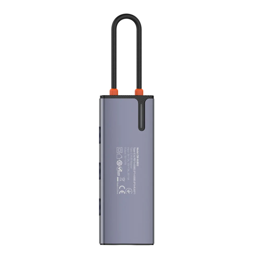 USB хаб (док-станція) СolorWay USB-C 6-в-1 Type C PD 100W/USB3.0х3/USB2.0/RJ45 (CW-HUB03)