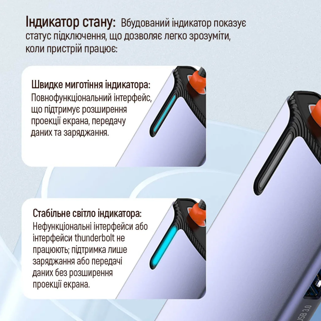 USB хаб (док-станція) СolorWay USB-C 6-в-1 Type C PD 100W/USB3.0х3/USB2.0/RJ45 (CW-HUB03)
