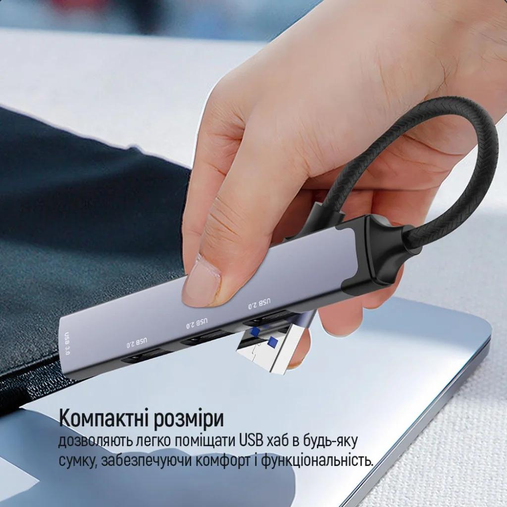USB хаб СolorWay USB-A 4-в-1 USB2.0х3/USB3.0 (CW-HUB05)