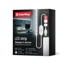 Світлодіодна LED стрічка ColorWay 5м з живленням від USB холодний білий (CW-LD05)