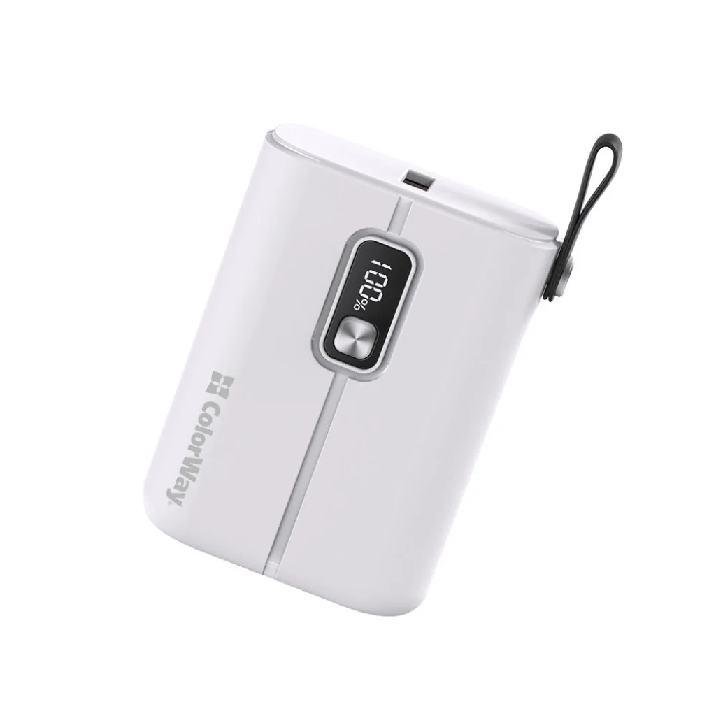 УМБ ColorWay Power Bank 10000 mAh Full power (USB QC3.0 + USB-C Power Delivery 22.5W) White (CW-PB100LPK2WT-PDD)