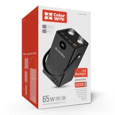 УМБ ColorWay Power Bank 60000 mAh Powerful Black (CW-PB600LPA5BK-PDD)
