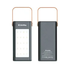 УМБ ColorWay Power Bank 80000 mAh LCD/Lamp (USB QC3.0 + USB-C Power Delivery 22.5W) Black (CW-PB800LPA8BK-PDD)