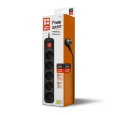 Мережевий фільтр СolorWay 5 розеток/2M black (CW-PSEA52BK)