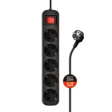 Мережевий фільтр СolorWay 5 розеток/2M black (CW-PSEA52BK)