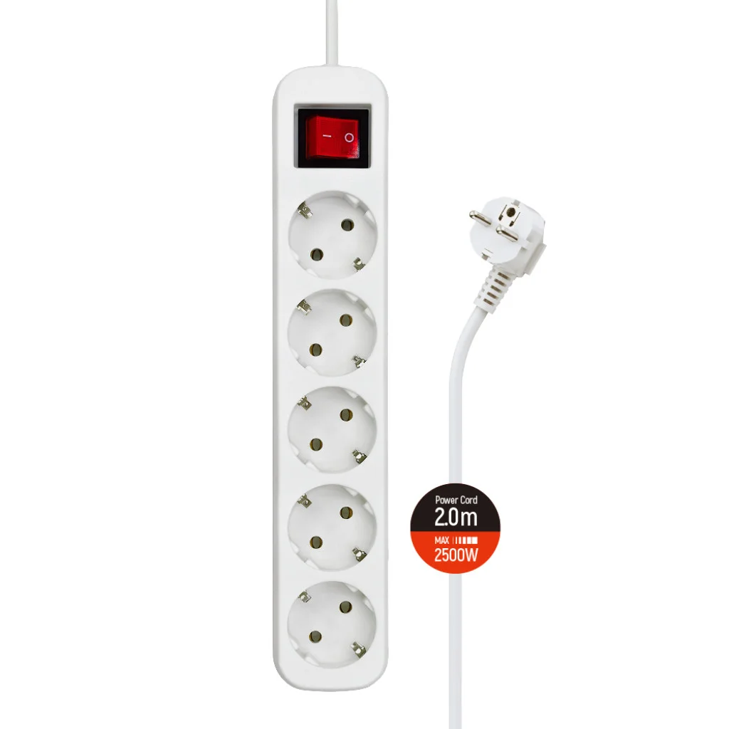 Мережевий фільтр СolorWay 5 розеток/2M white (CW-PSEA52W)