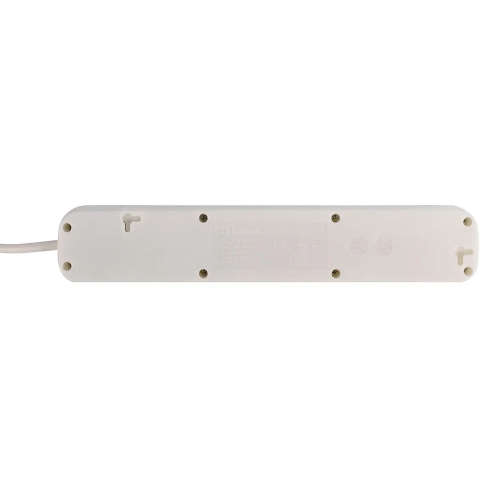 Мережевий фільтр СolorWay 5 розеток/5M white (CW-PSEA55W)