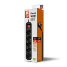 Мережевий фільтр СolorWay 5 розеток/3M black (CW-PSEA53BK)