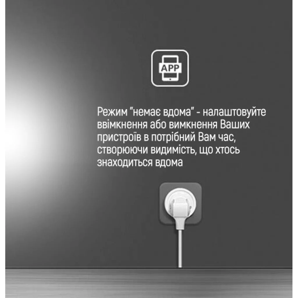 Розумна Wi-Fi розетка ColorWay одинарна (CW-SP1A-PTM)