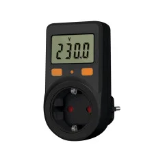 Энергометр цифровой (W/V/A/C/Hz/KWh) СolorWay для розетки (16A/3680W) (CW-VM16-01D)