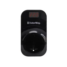 Реле напруги ColorWay (16A/3680W) 150V-210V/230V-280V DS2 Black (CW-VR16-04D)
