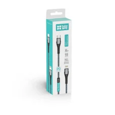 Кабель ColorWay Type-C - Apple Lightning (PD Fast Charging) 3.0А (30W) 1 м Grey (CW-CBPDCL033-GR)