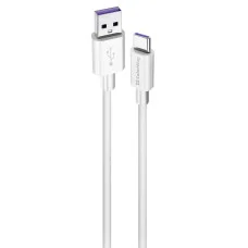 Кабель ColorWay USB - Type-C (Fast Charging) 5.0А 1 м White (CW-CBUC019-WH)