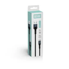 Кабель ColorWay USB - Type-C (nylon) 2.4а 1 м Black (CW-CBUC045-BK)