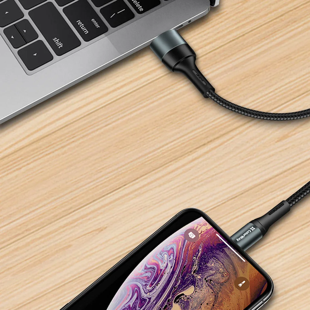 Кабель ColorWay USB - Type-C (nylon) 2.4а 1 м Black (CW-CBUC045-BK)