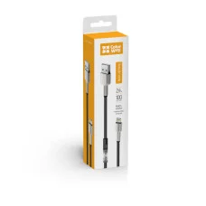 Кабель ColorWay USB — Apple Lightning (head metal) 2.4 A 1 м Black (CW-CBUL046-BK)