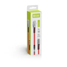 Кабель ColorWay USB - MicroUSB (zinc alloy) 2.4А 1 м Red (CW-CBUM011-RD)