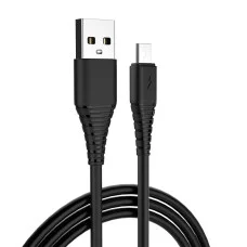 Кабель Colorway USB - MicroUSB (PVC) 2.4А 1м чорний (CW-CBUM025-BK)