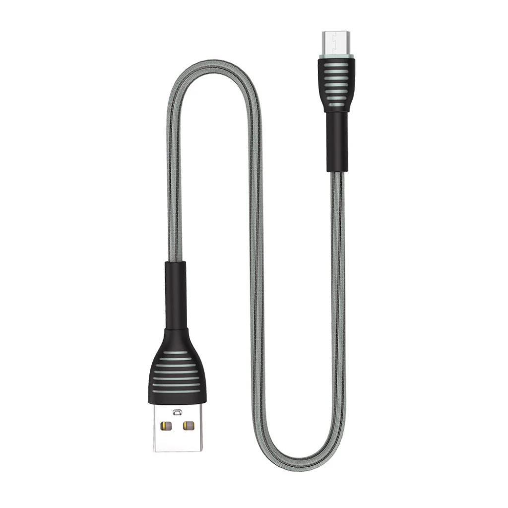 Кабель ColorWay USB — MicroUSB (braided cloth) 3 А 1 м Grey (CW-CBUM041-GR)