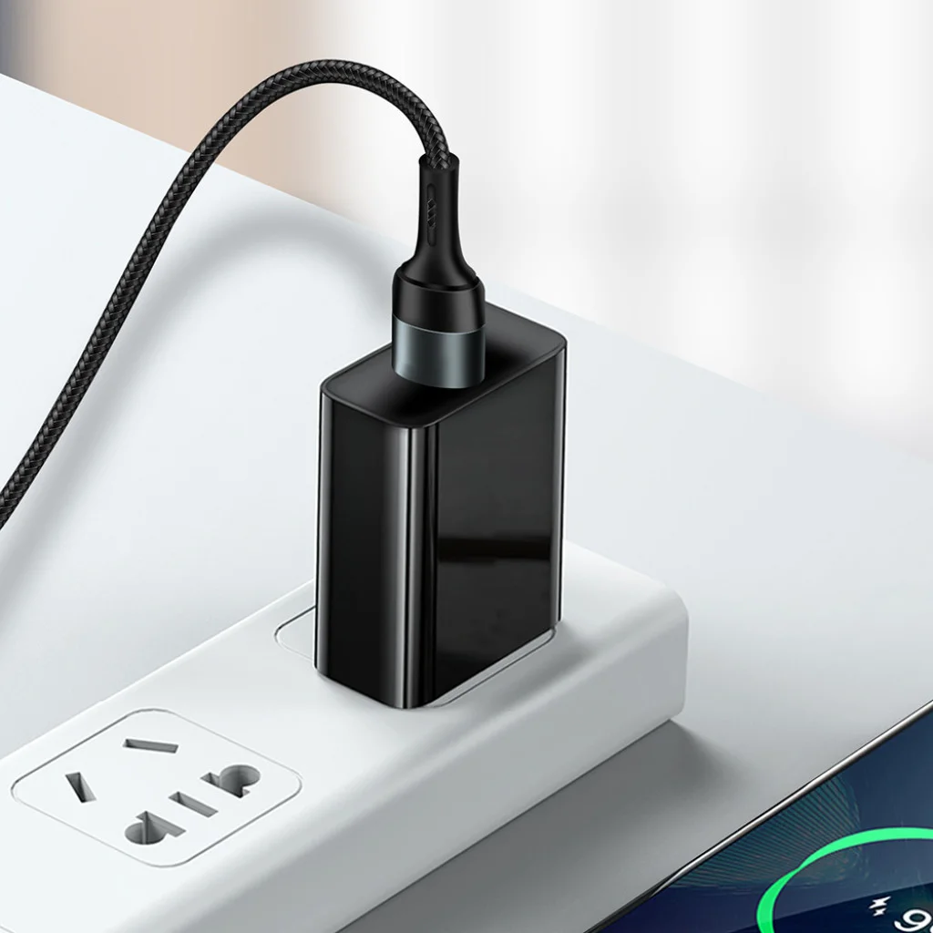 Кабель ColorWay USB - MicroUSB (nylon) 2.4а 1 м Black (CW-CBUM045-BK)