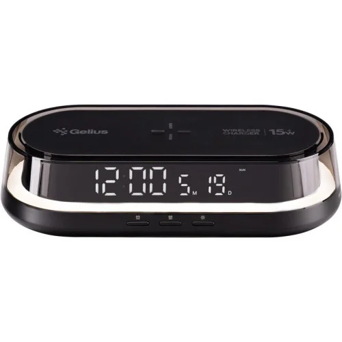 Настольные часы с беспроводной зарядкой Gelius Time Bridge 2 GP-SDC02