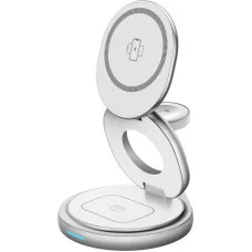 Бездротовий зарядний пристрій Gelius Foldy 3в1 15W GP-WC011 White