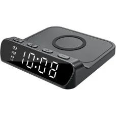 Настільний годинник з бездротовою зарядкою Gelius Oasis GP-SDC03 Black