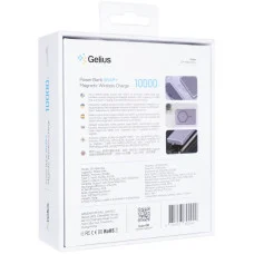 Повербанк з бездротовою зарядкою Gelius Snap+ Magnetic Wireless Charge GP-PBW110x 10 000mAh (15W wireless/20W QC/PD)