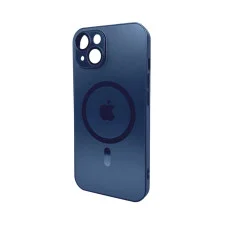 Чехол для смартфона AG Glass Matt Frame Color MagSafe Logo for Apple iPhone 14 Navy Blue (AGMattFrameMGiP14DBlue)