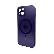 Чехол для смартфона AG Glass Matt Frame Color MagSafe Logo for Apple iPhone 14 Deep Purple (AGMattFrameMGiP14DPurple)