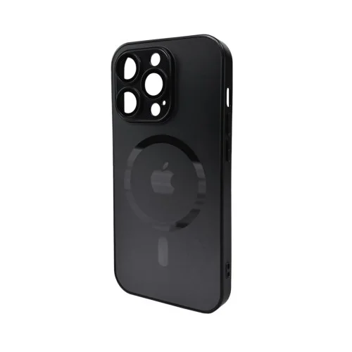 Чохол для смартфона AG Glass Matt Frame Color MagSafe Logo for Apple iPhone 14 Pro Graphite Black (AGMattFrameMGiP14PBlack)
