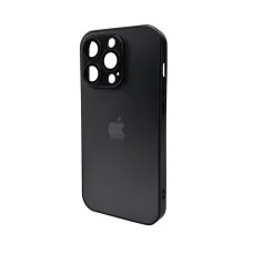 Чехол для смартфона AG Glass Matt Frame Color Logo for Apple iPhone 15 Pro Graphite Black (AGMattFrameiP15PBlack)