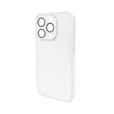 Чехол для смартфона AG Glass Matt Frame Color Logo for Apple iPhone 15 Pro Pearly White (AGMattFrameiP15PWhite)