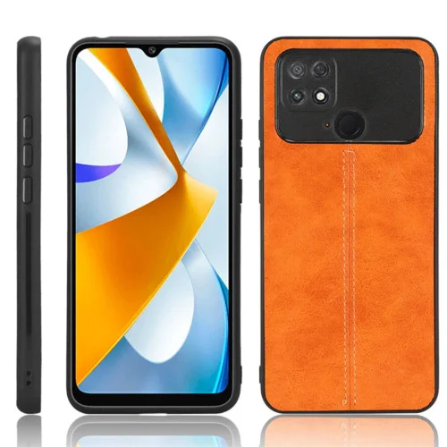 Чехол для смартфона Cosmiс Leather Case for Poco C40 Orange (CoLeathPocoC40Orang..