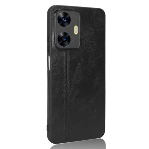 Чохол для смартфона Cosmiс Leather Case for Realme C55 Black (CoLeathRealC55Blac..
