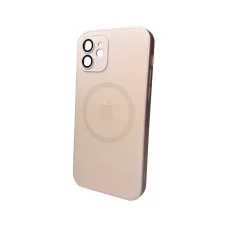 Чехол для смартфона AG Glass Matt Frame Color MagSafe Logo for Apple iPhone 12 Chanel Pink (AGMattFrameMGiP12Pink)