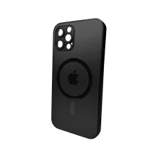 Чохол для смартфона AG Glass Matt Frame Color MagSafe Logo for Apple iPhone 12 Pro Max Graphite Black (AGMattFrameMGiP12PMBlack)