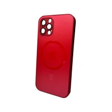 Чохол для смартфона AG Glass Matt Frame Color MagSafe Logo for Apple iPhone 12 Pro Max Cola Red (AGMattFrameMGiP12PMRed)